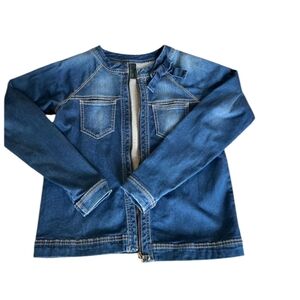 Benntton Jeans Blue Denim Kids Jacket Size XXL 13/14